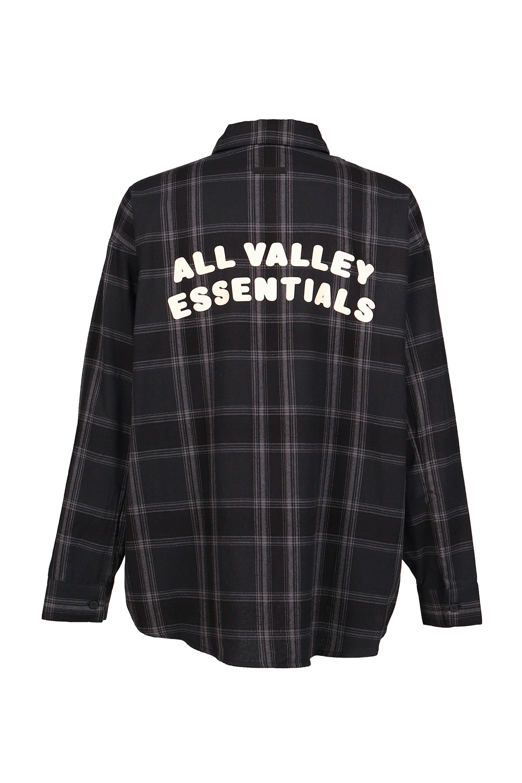 BUTTON UP SHIRT / VTG BLK PLAID