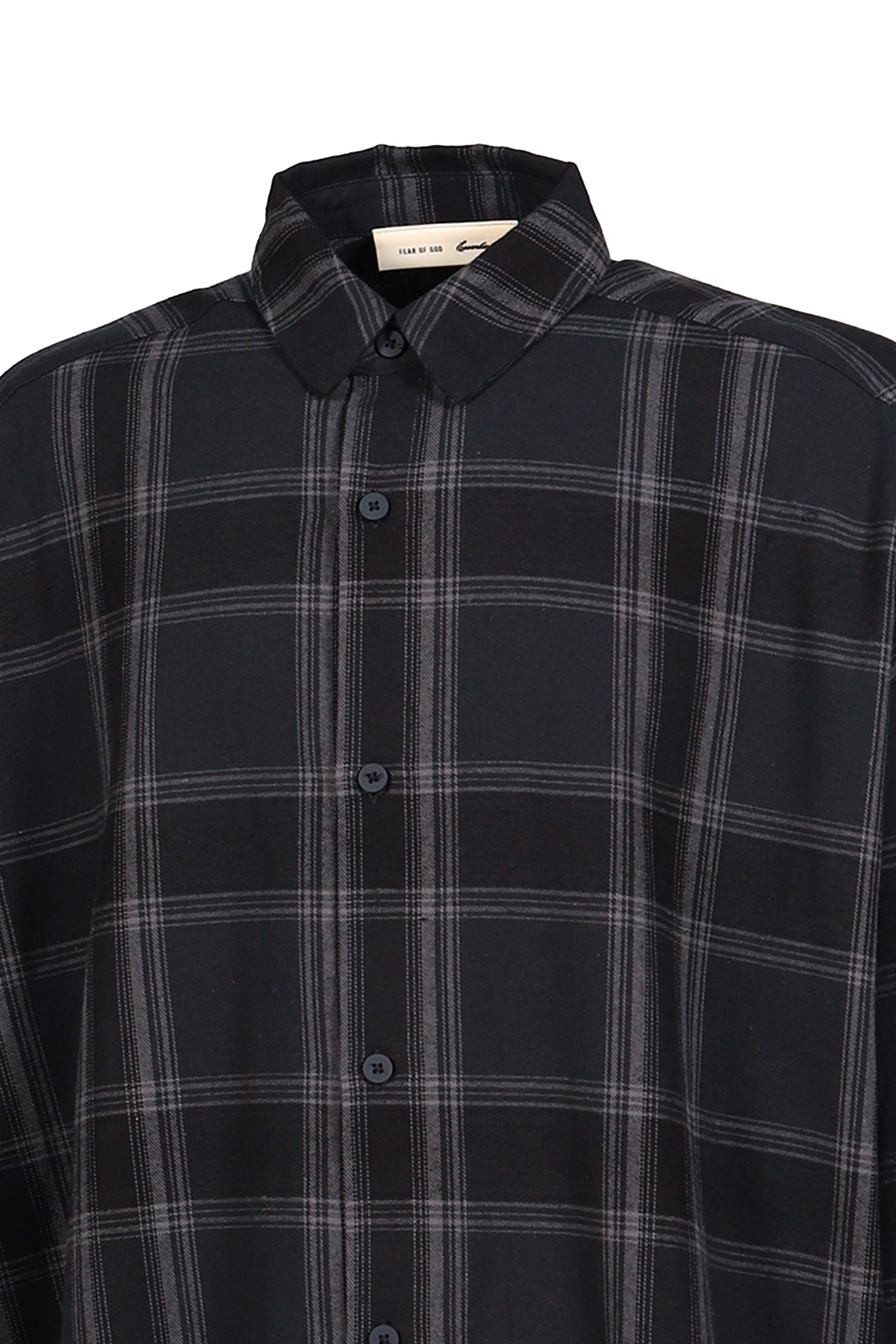 BUTTON UP SHIRT / VTG BLK PLAID