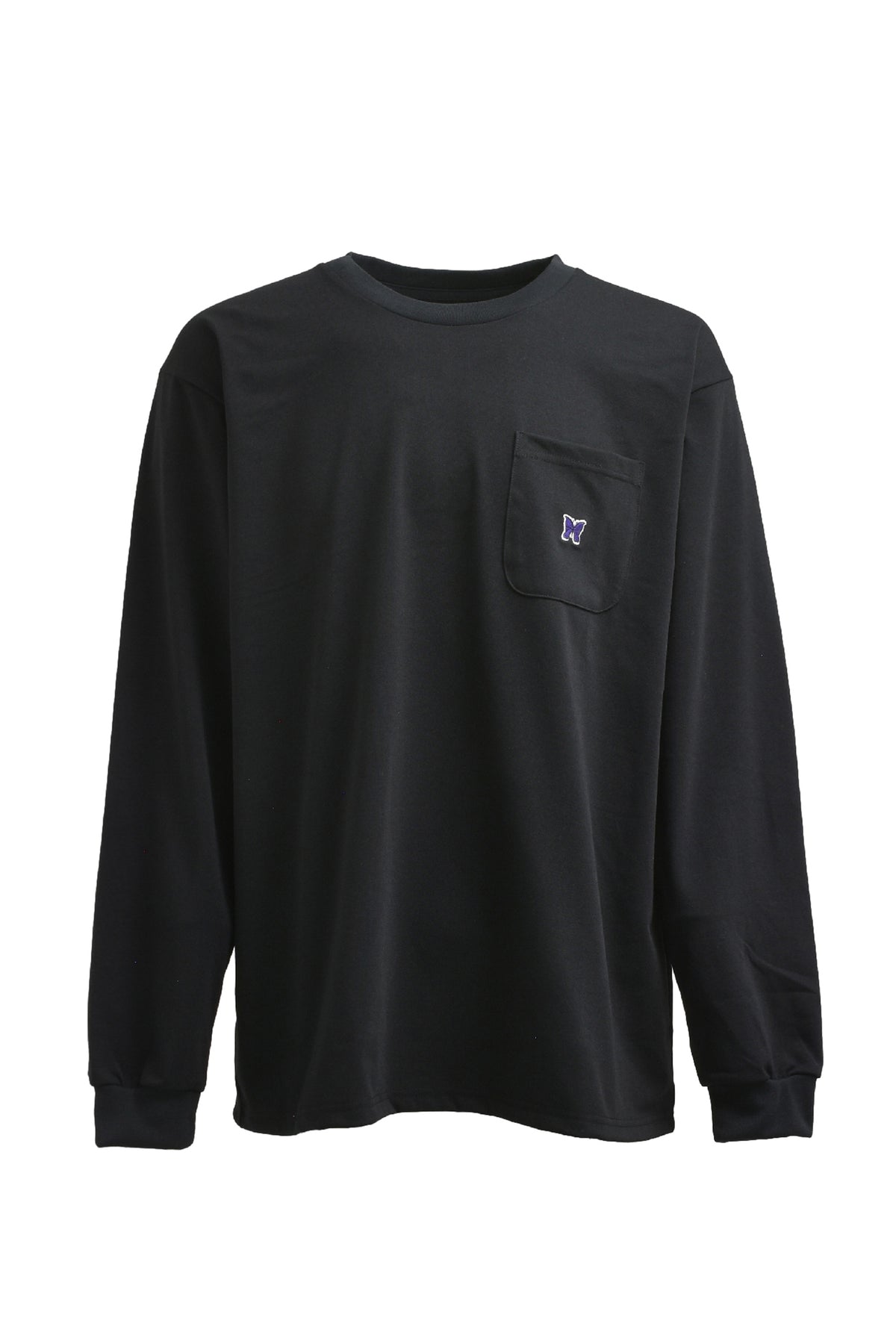 L/S CREW NECK TEE - POLY JERSEY / BLK