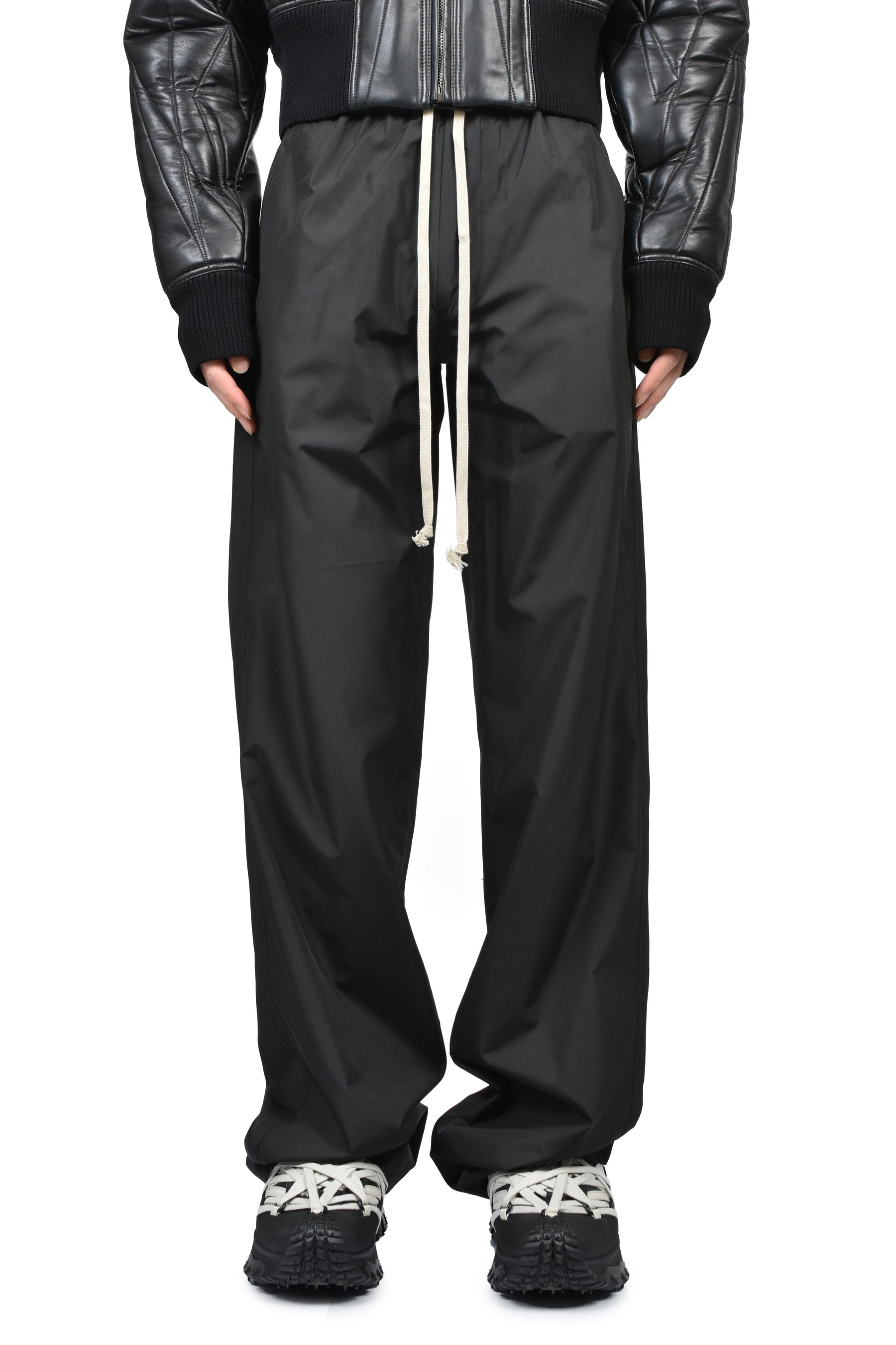 MONCLER + RICK OWENS DRAWSTRING PANTS / BLK