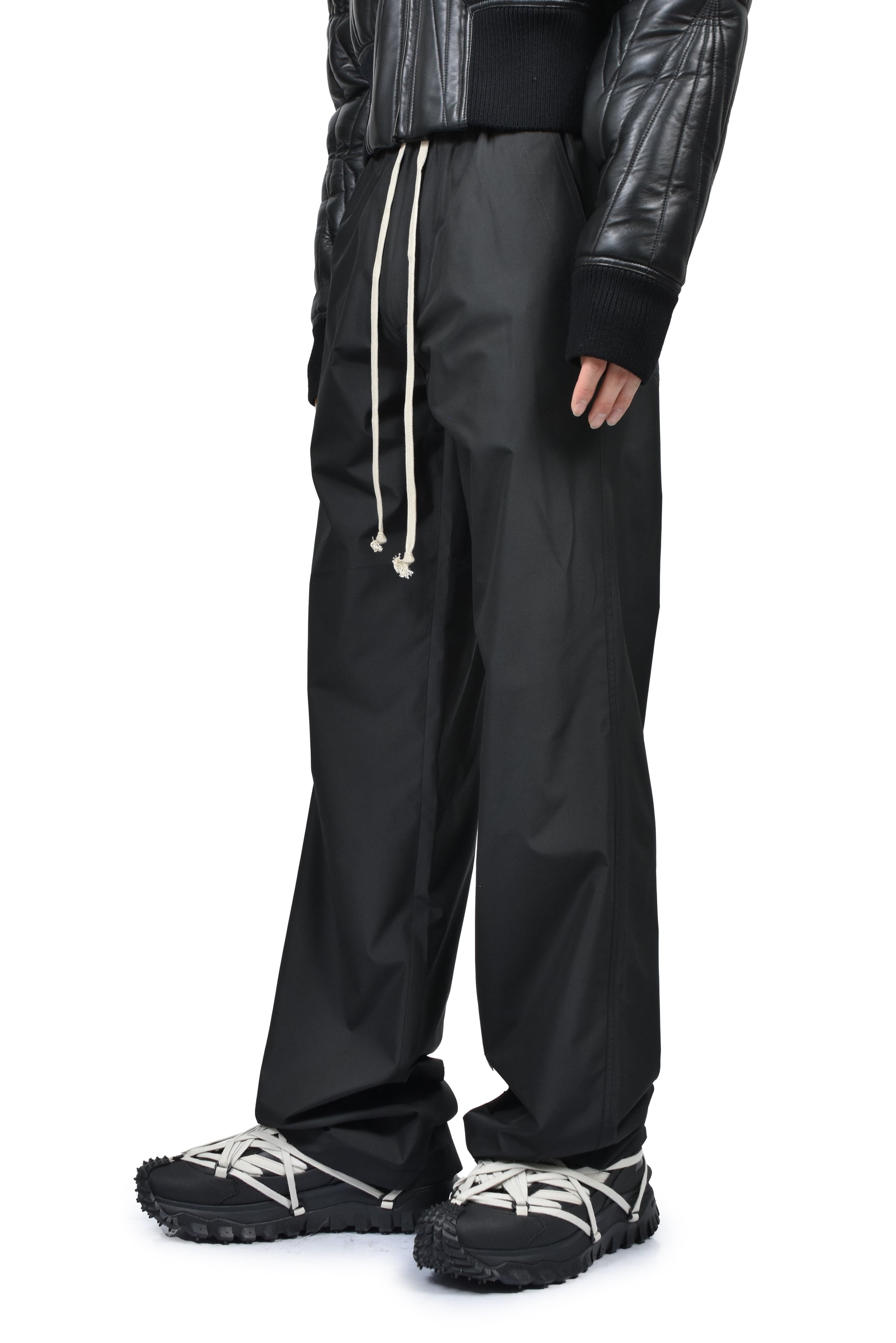 MONCLER + RICK OWENS DRAWSTRING PANTS / BLK