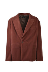 VELVET OVERSIZE DOUBLE JACKET / BRW