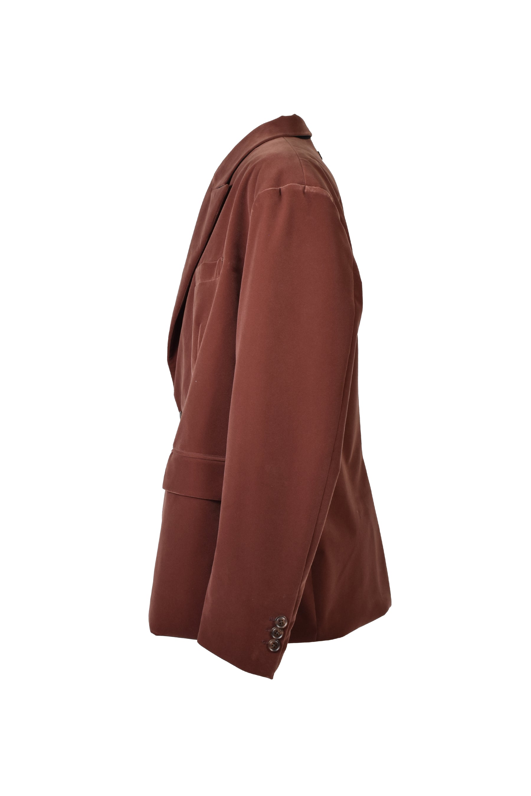 VELVET OVERSIZE DOUBLE JACKET / BRW