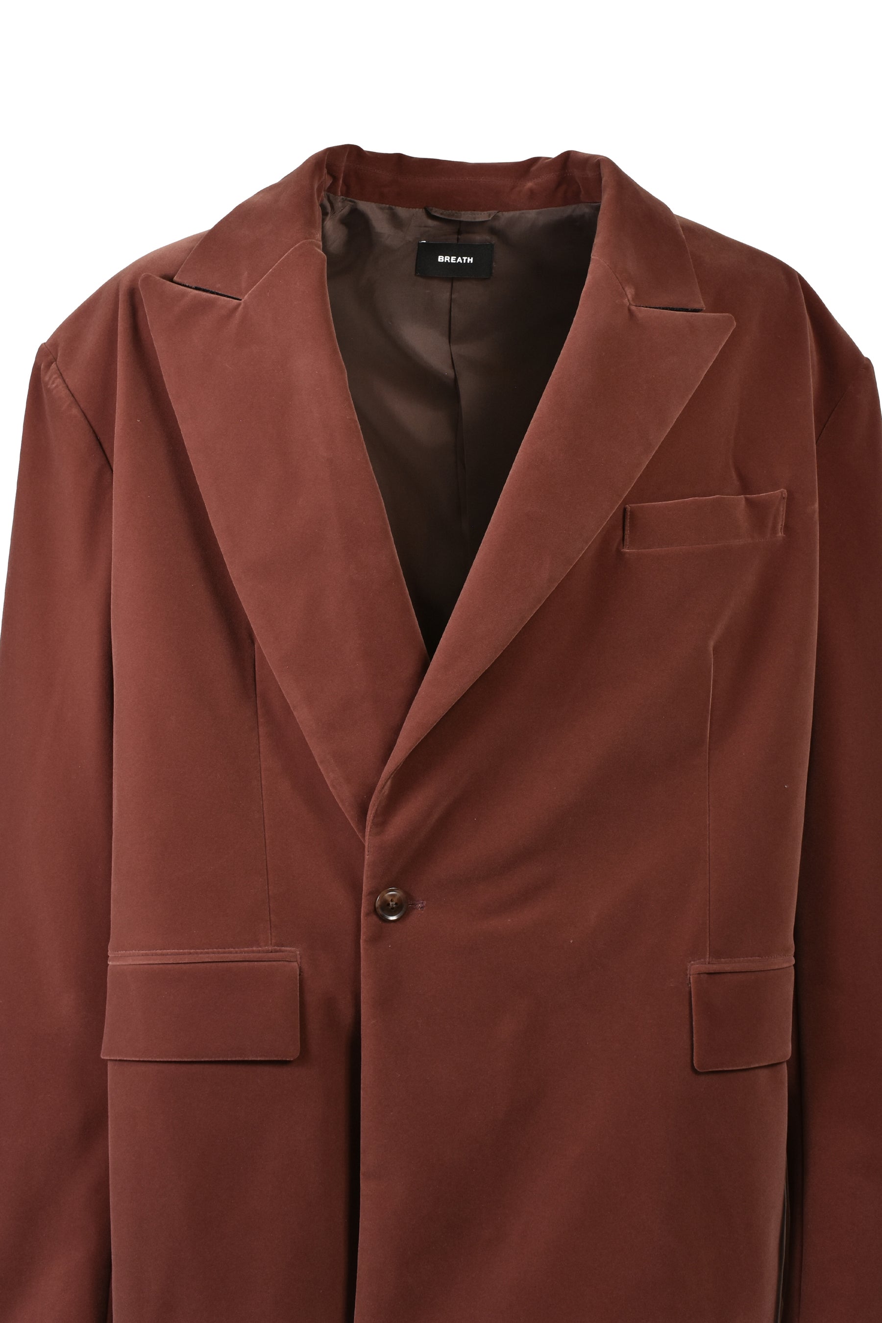 VELVET OVERSIZE DOUBLE JACKET / BRW
