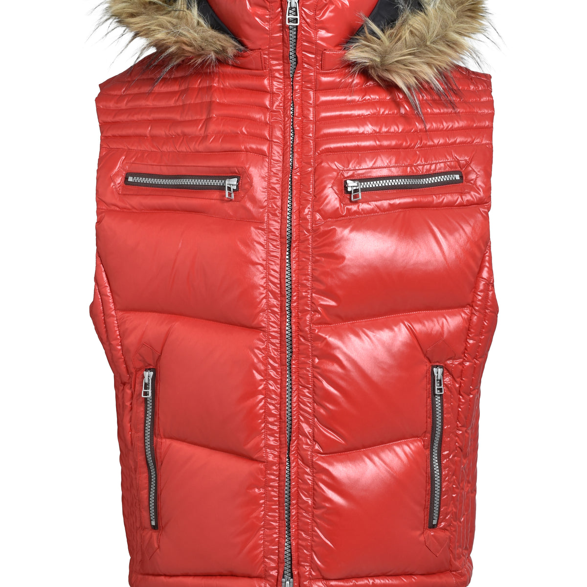 STONE  GARMENT DYED DOWN VEST 赤 BREATH ブレス FW25 FUR SHINY DOWN VEST / RED - NUBIAN ヌビアン