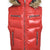 FUR SHINY DOWN VEST / RED 