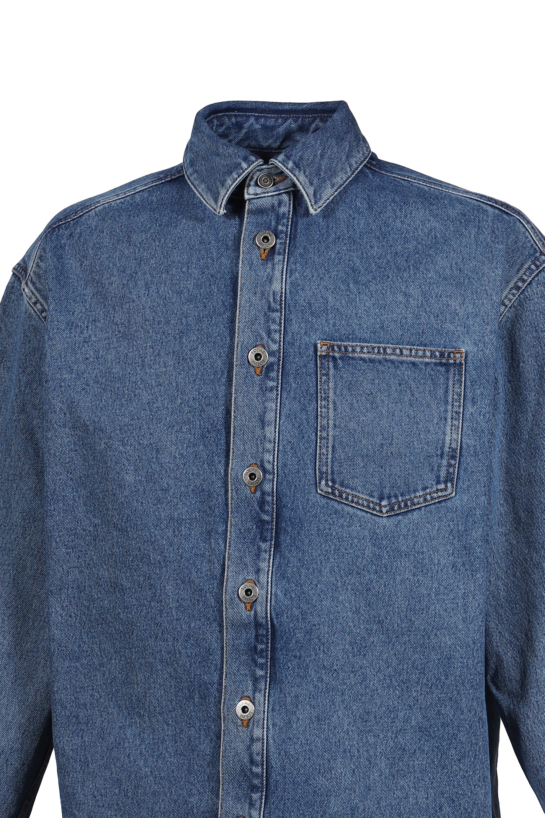 ANAGRAM OVERSHIRT / MID BLU DENIM