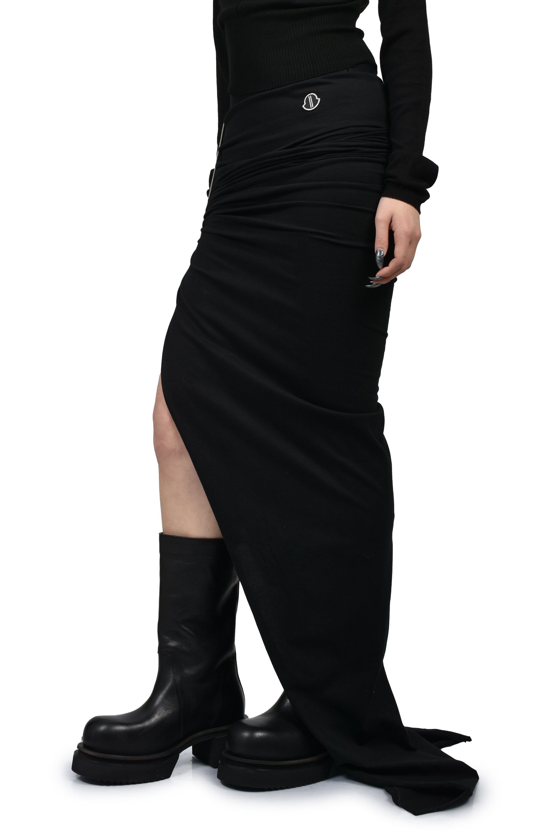 MONCLER + RICK OWENS ADJUSTABLE SKIRT / BLK