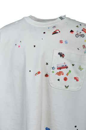 Maison MIHARA YASUHIRO KIDS STICKER TEE / WHT