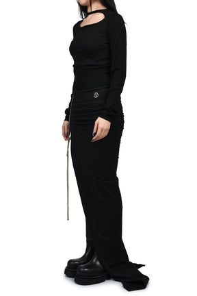 MONCLER + RICK OWENS ADJUSTABLE SKIRT / BLK