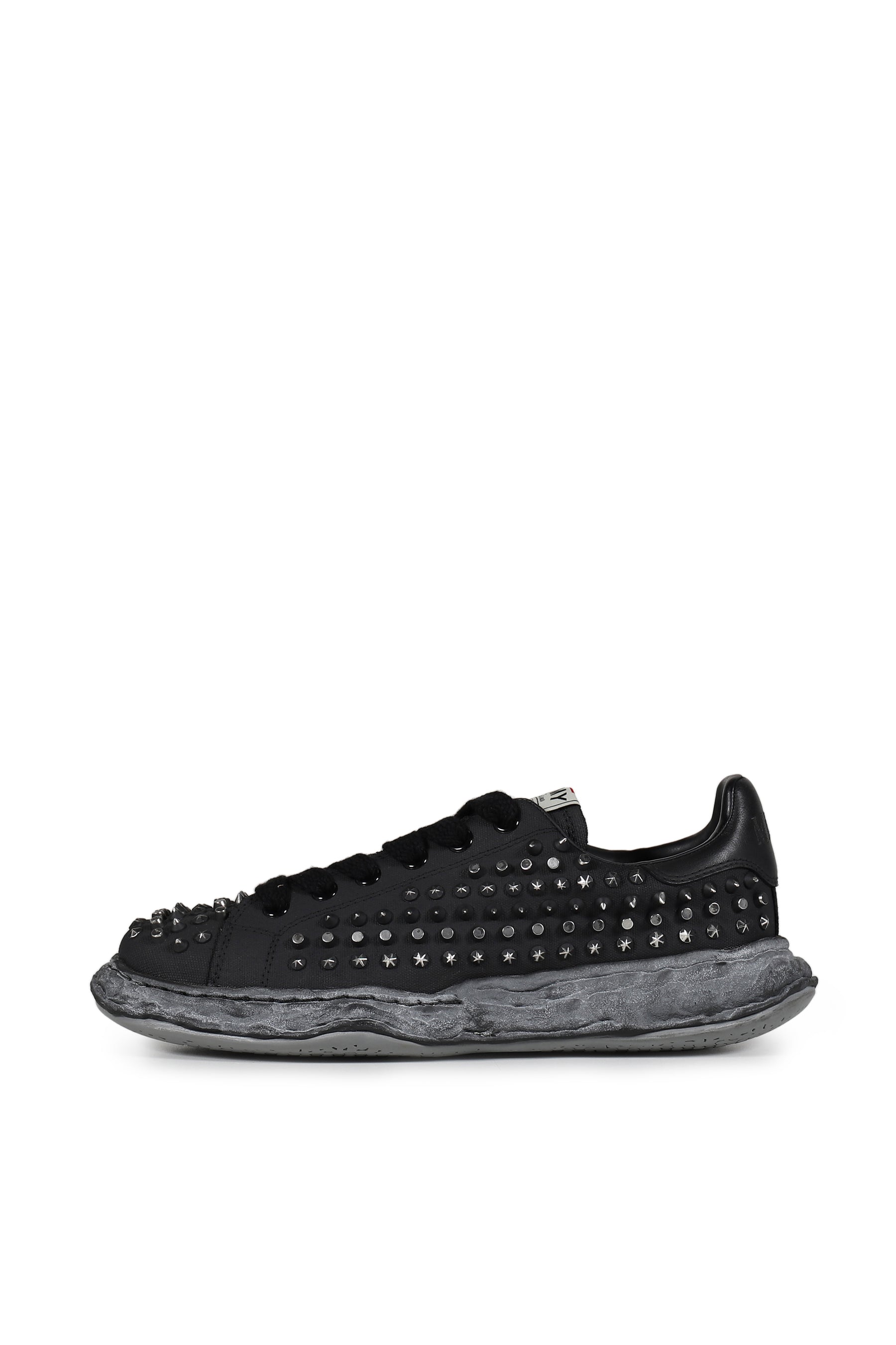 CHARLES STUDDED LOW / BLK BLK 
