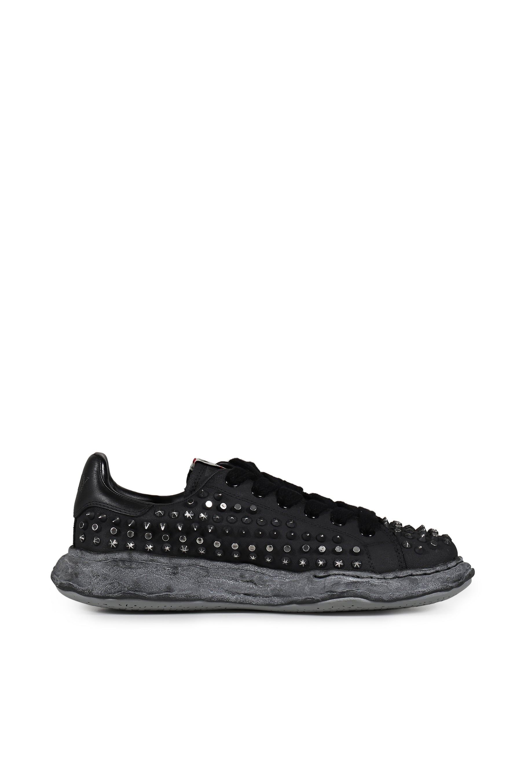 CHARLES STUDDED LOW / BLK BLK 