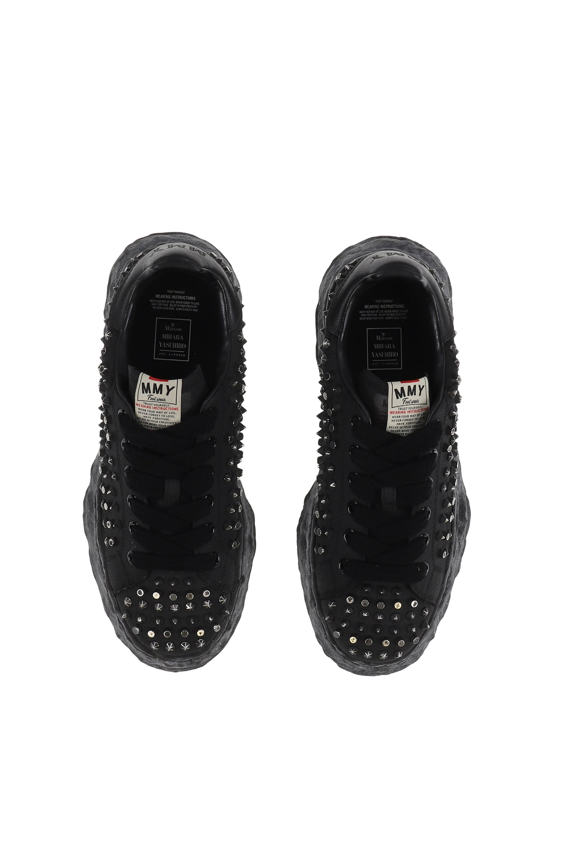 CHARLES STUDDED LOW / BLK BLK 