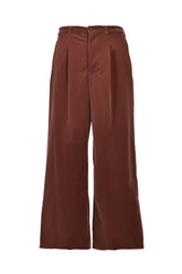 VELVET TUCK WIDE SLACKS / BRW