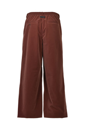 VELVET TUCK WIDE SLACKS / BRW