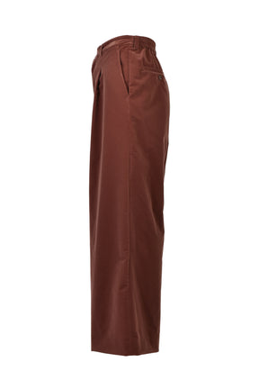 VELVET TUCK WIDE SLACKS / BRW