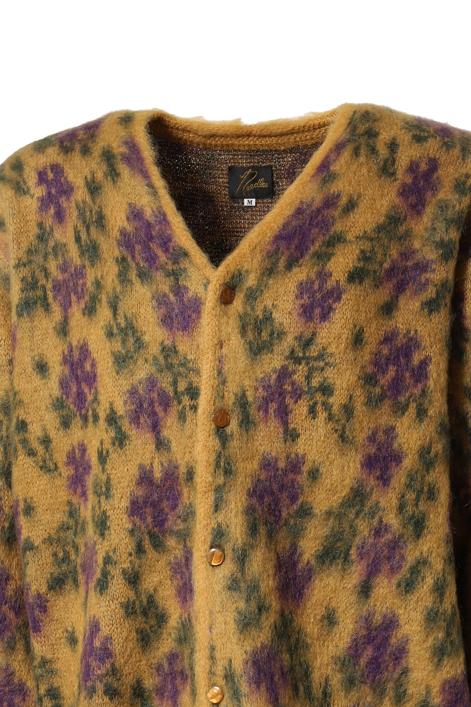 MOHAIR CARDIGAN - FLOWER / YEL