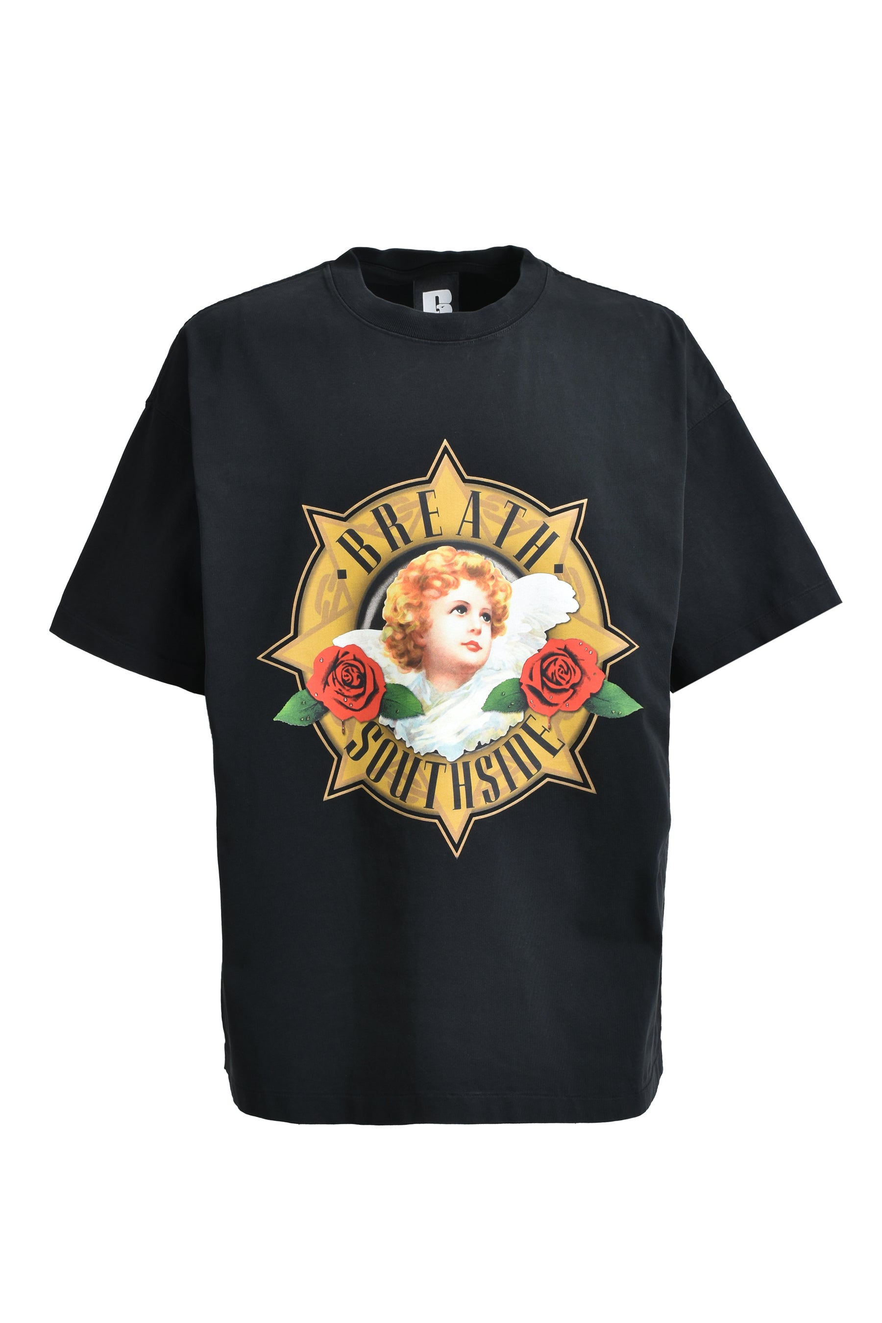 BREATH STARR ANGEL LOGO TEE / BLK