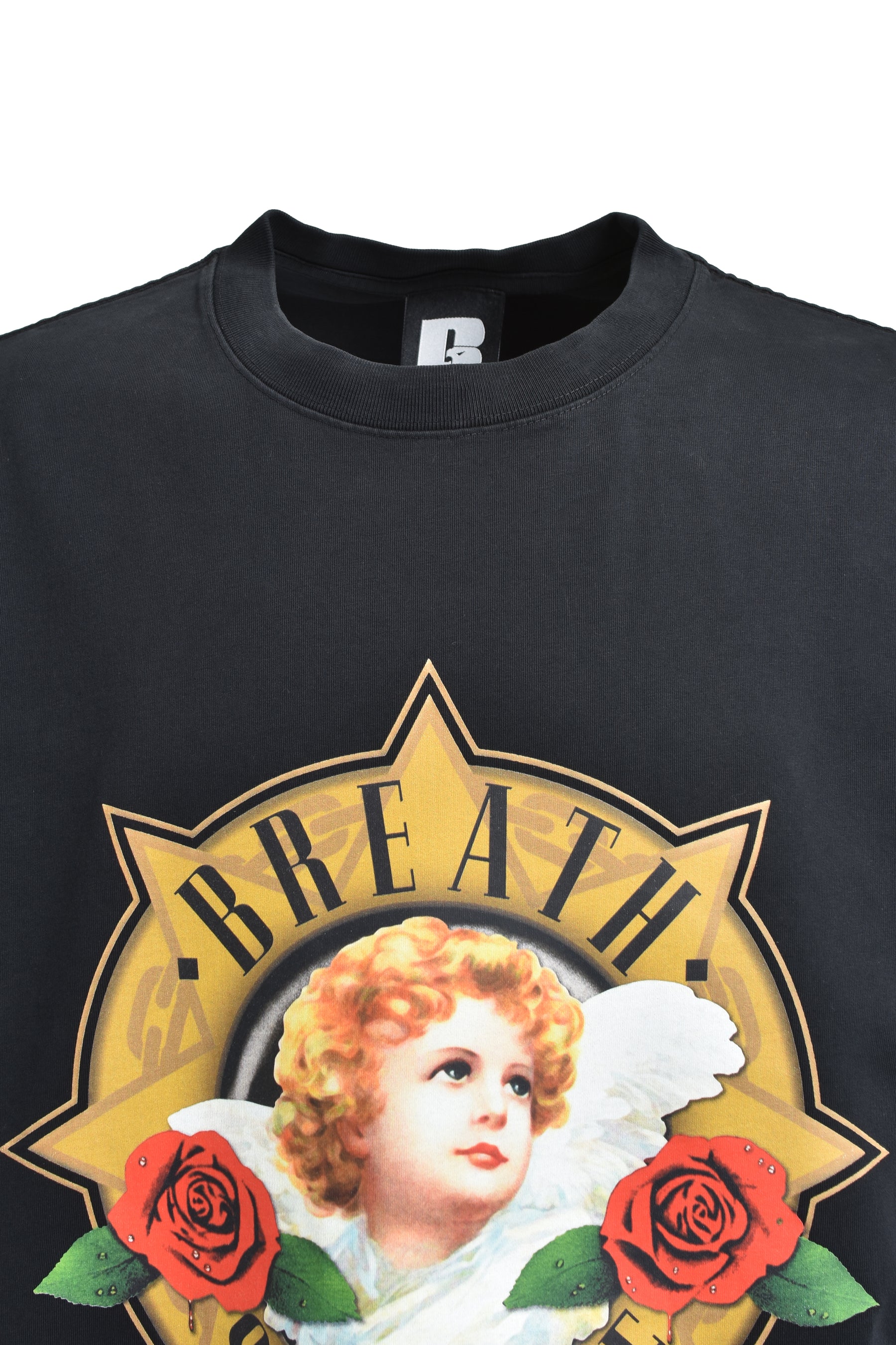 BREATH STARR ANGEL LOGO TEE / BLK