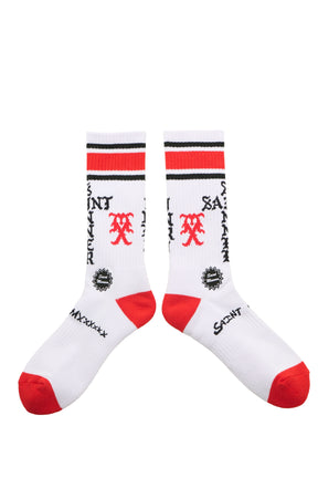 SOCKS/SINNER / WHT/RED 