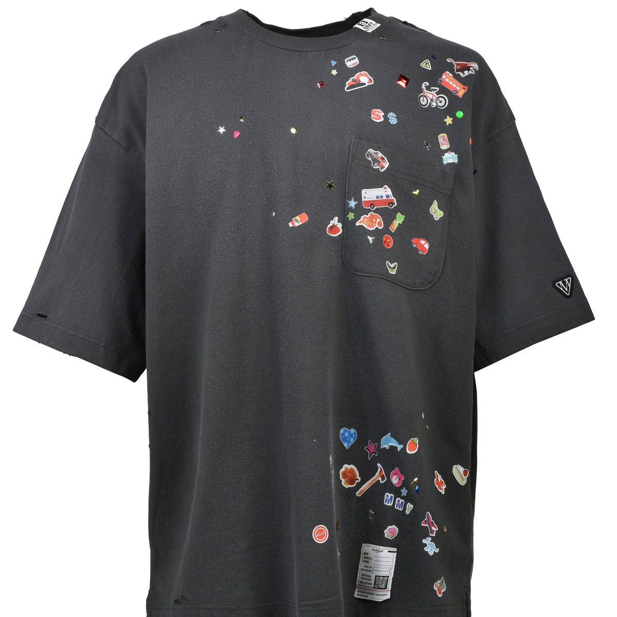 Maison MIHARA YASUHIRO メゾンミハラヤスヒロ KIDS STICKER TEE / BLK