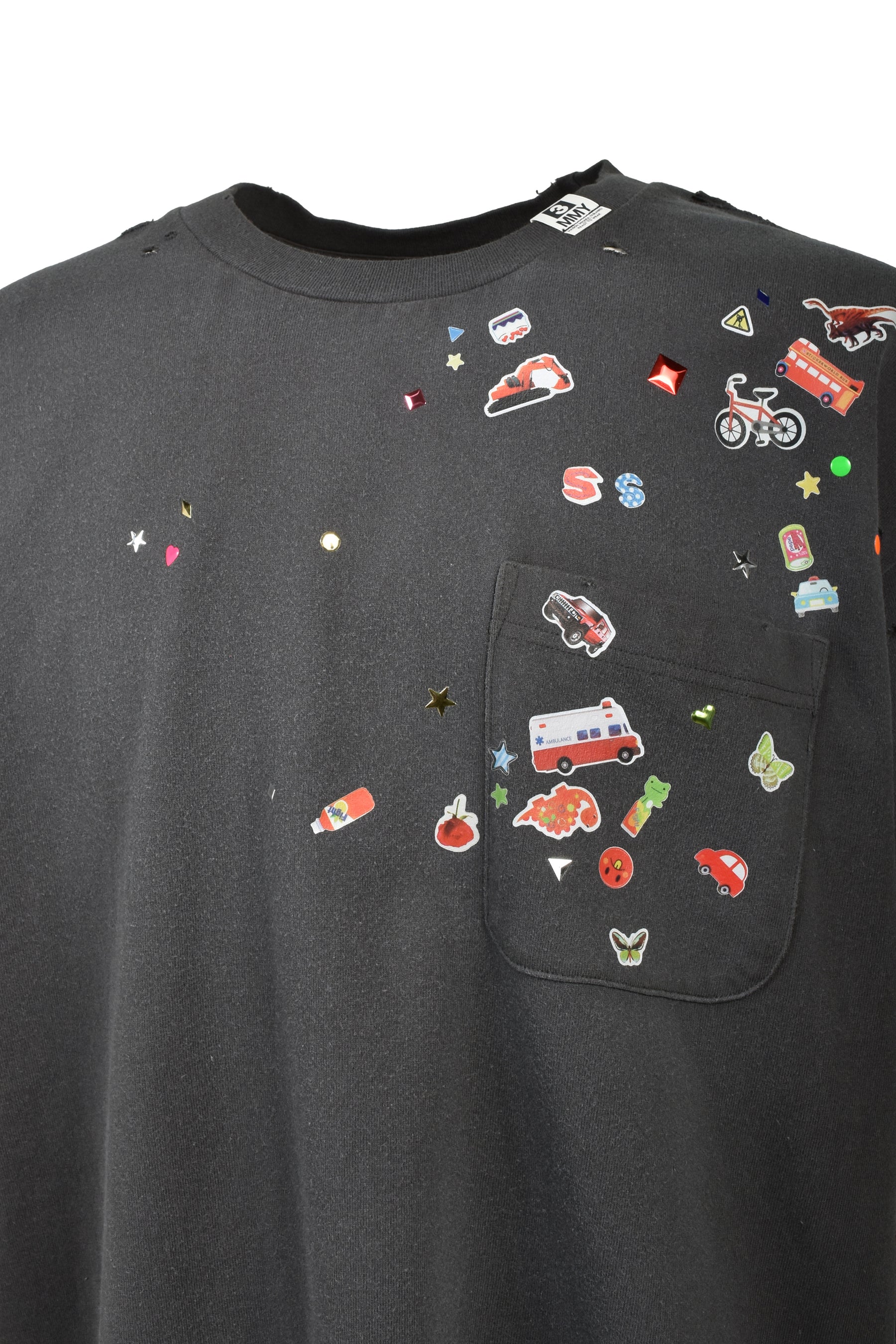 Maison MIHARA YASUHIRO KIDS STICKER TEE / BLK