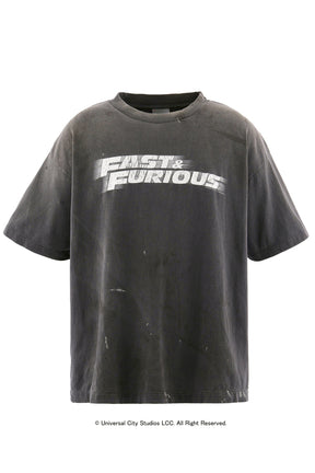 FF_SS T-SHIRT/FAST FURIOUS / BLK