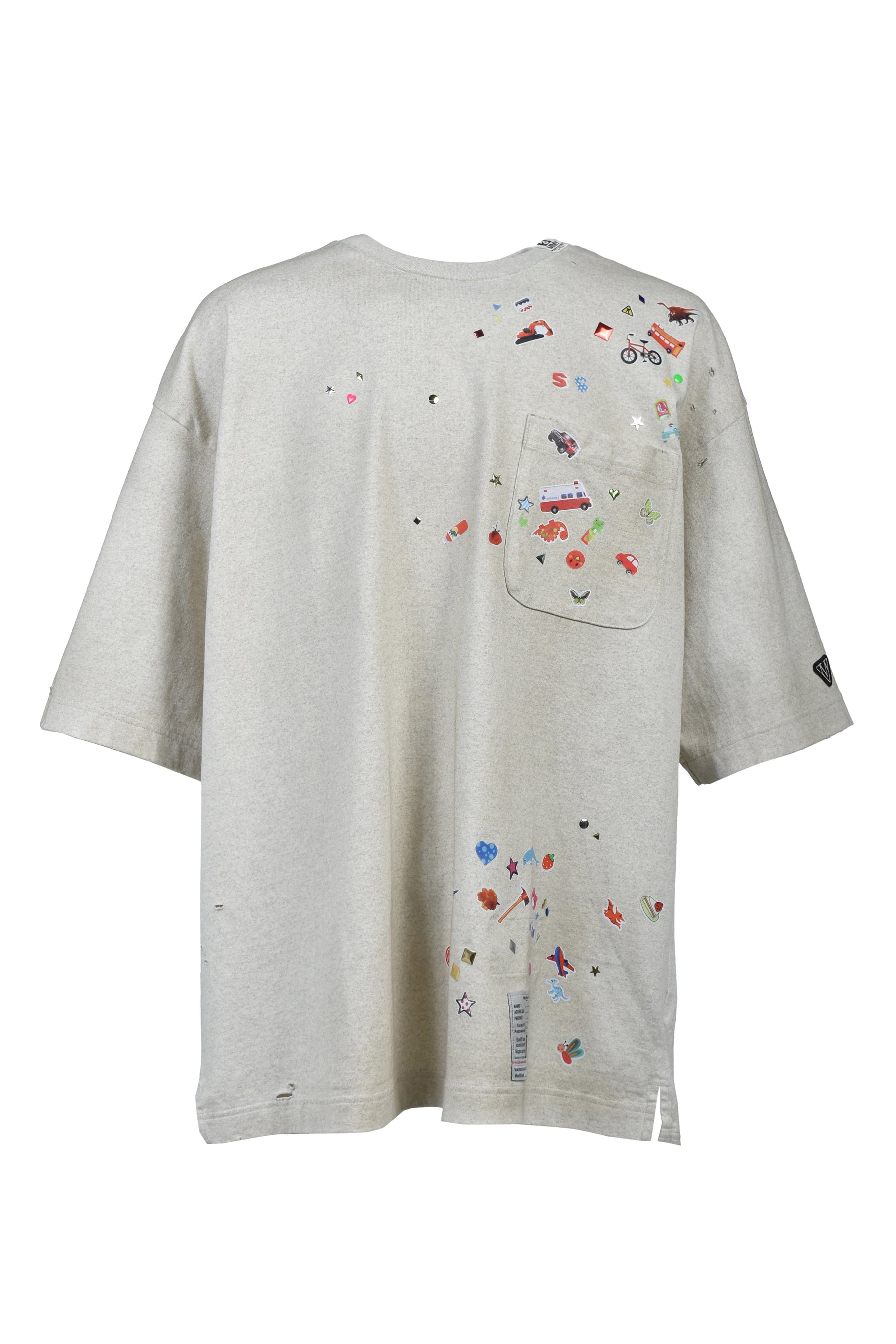 Maison MIHARA YASUHIRO KIDS STICKER TEE / GRY