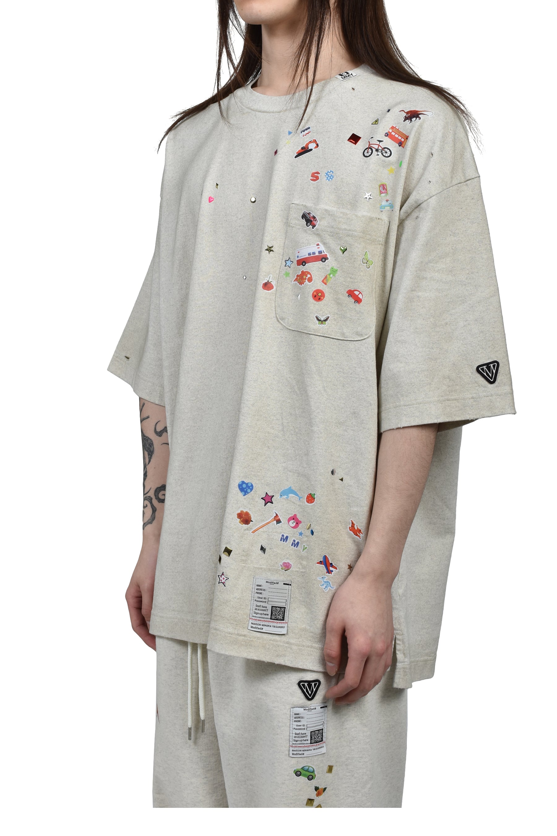 KIDS STICKER TEE / GRY