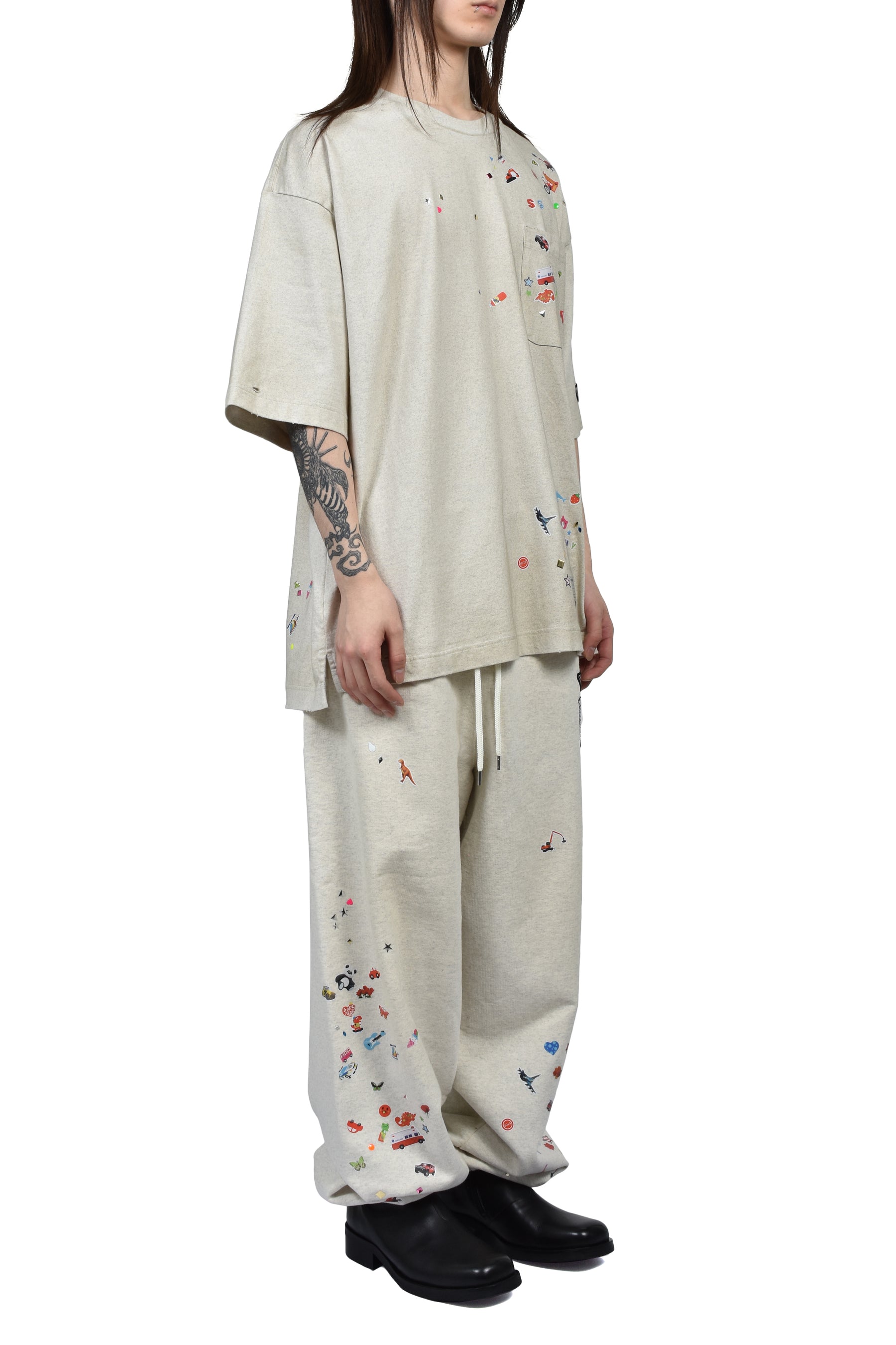 KIDS STICKER TEE / GRY