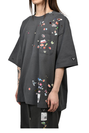 KIDS STICKER TEE / BLK