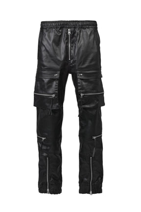 COATING CARGO JOGGER PANTS / BLK