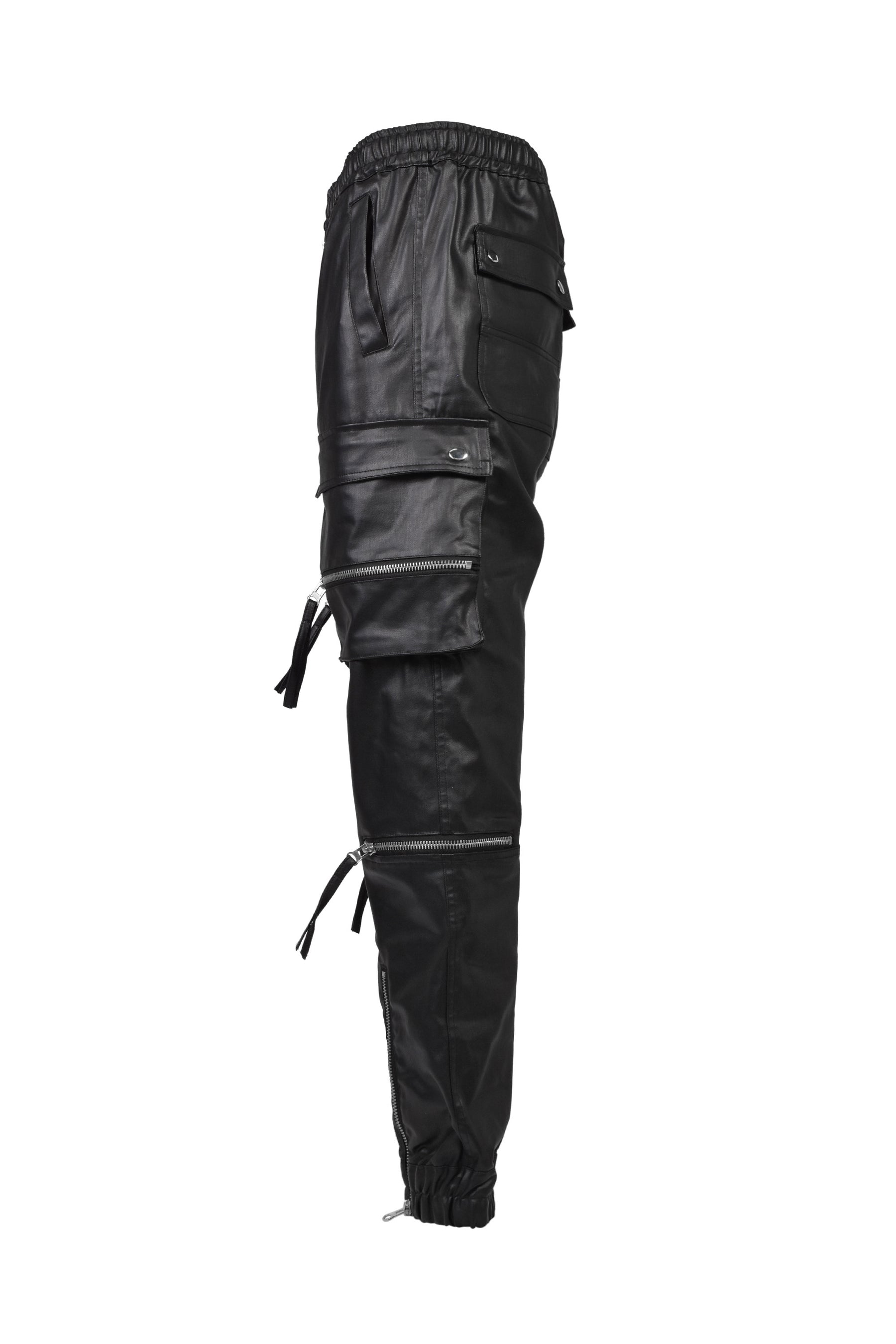 COATING CARGO JOGGER PANTS / BLK