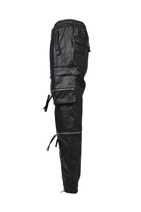 COATING CARGO JOGGER PANTS / BLK