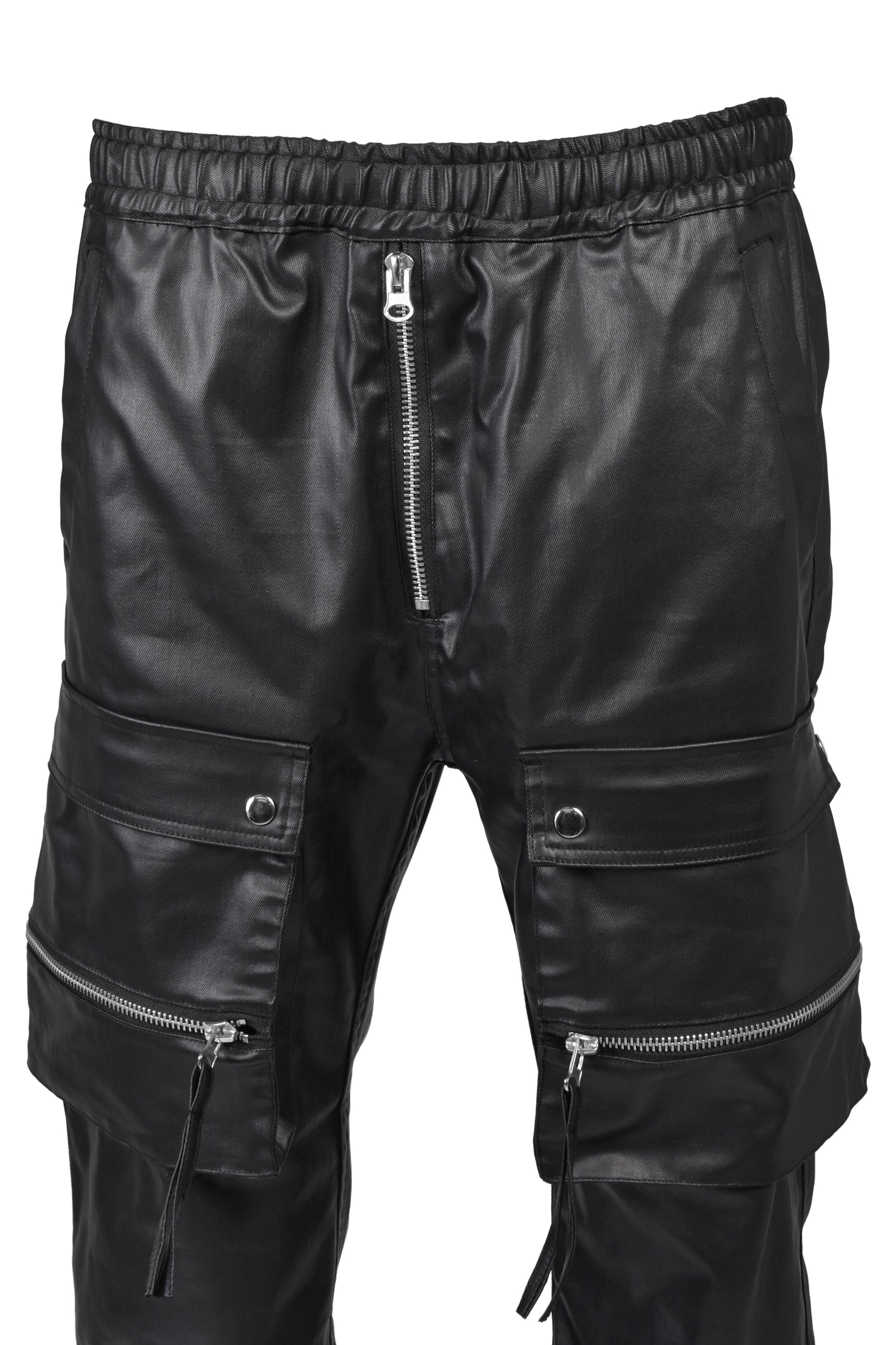 COATING CARGO JOGGER PANTS / BLK