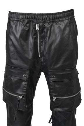 COATING CARGO JOGGER PANTS / BLK