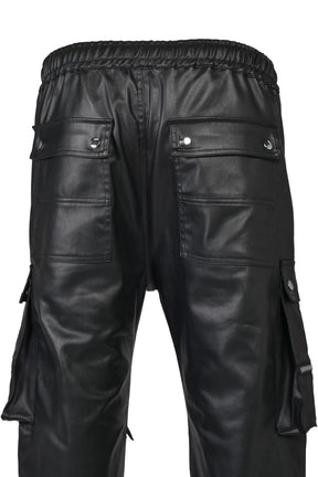 COATING CARGO JOGGER PANTS / BLK