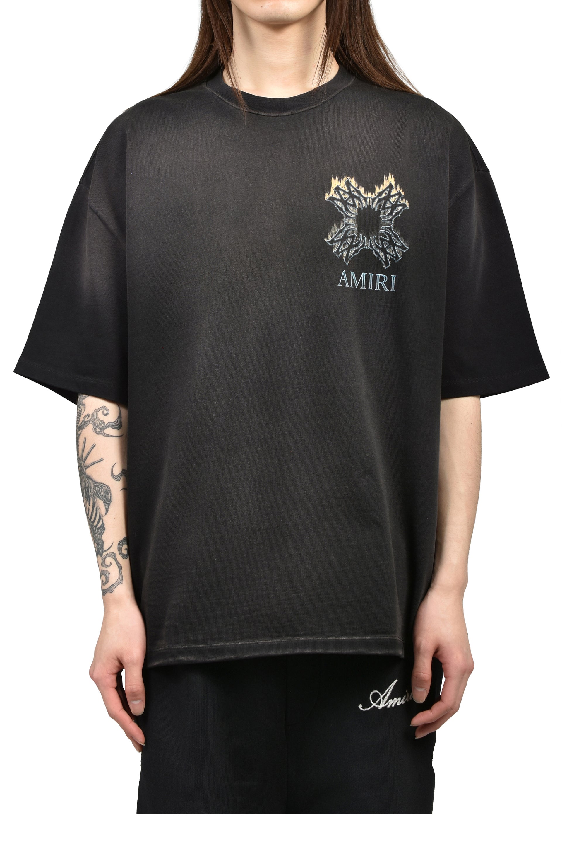 MA QUAD FLAMES OS TEE / BLK