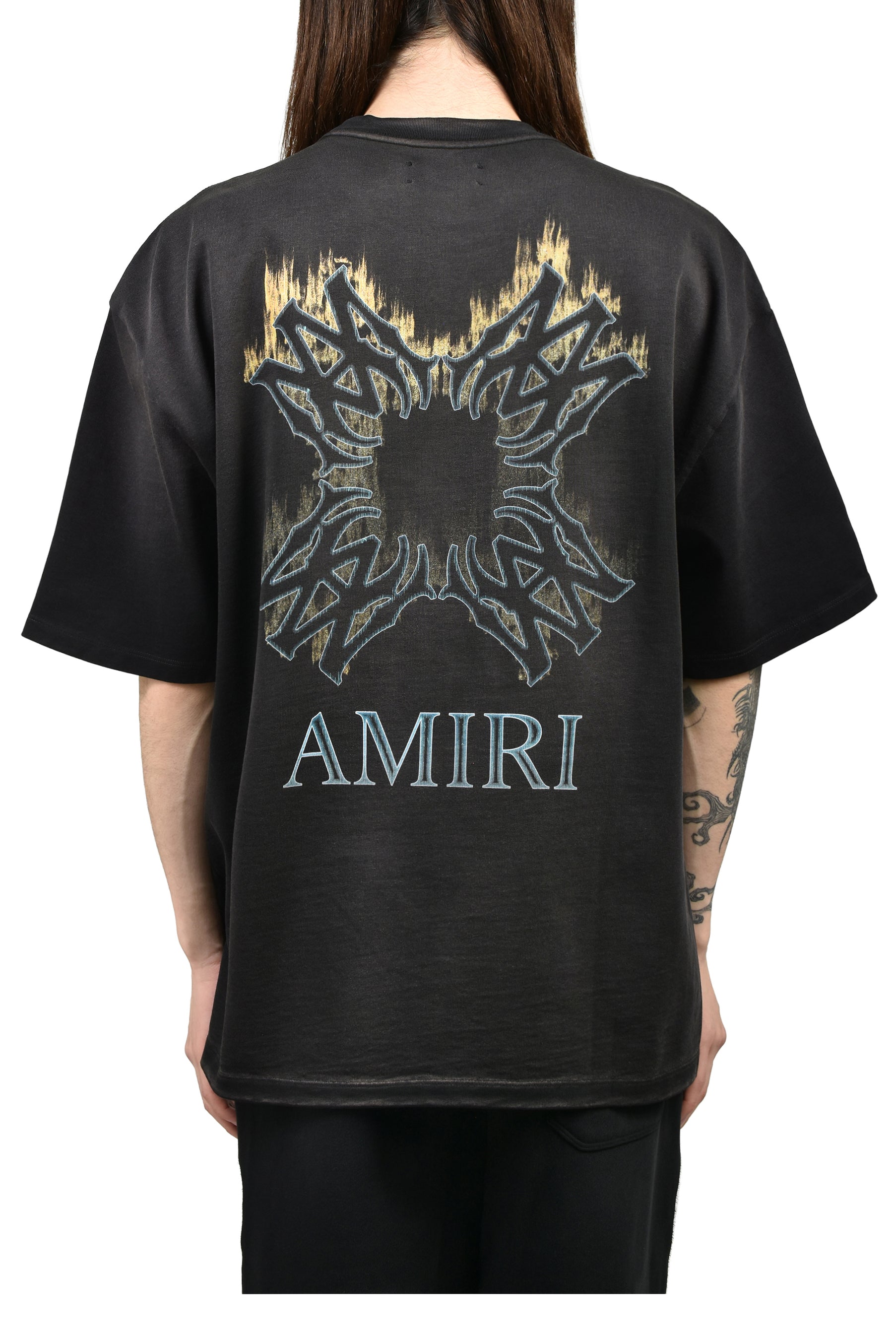 MA QUAD FLAMES OS TEE / BLK