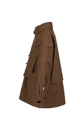 WINDSTOPPER_ PERFECT MIL FIELD 2WAY JACKET / BRWN GRY