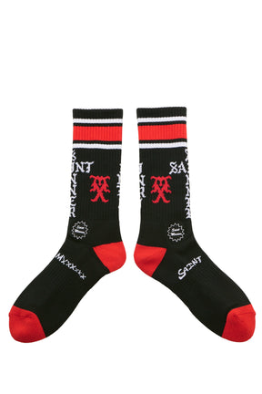 SOCKS/SINNER / BLACK/RED