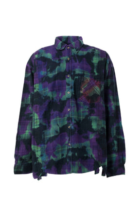 Rebuild By Needles SS23 FLANNEL SHIRT -> 7 CUTS WIDE SHIRT