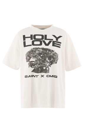 KK_SS T-SHIRT/HOLY LOVE / WHT