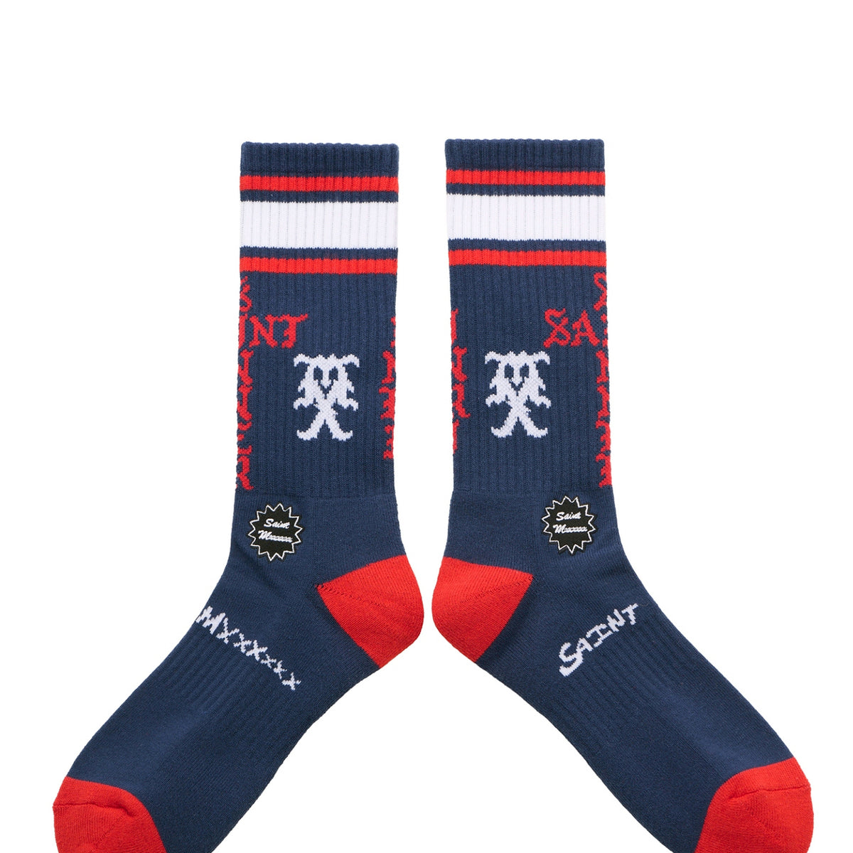 SAINT Mxxxxxx セントマイケル FW25 8th Drop SOCKS/SINNER / BLU/RED