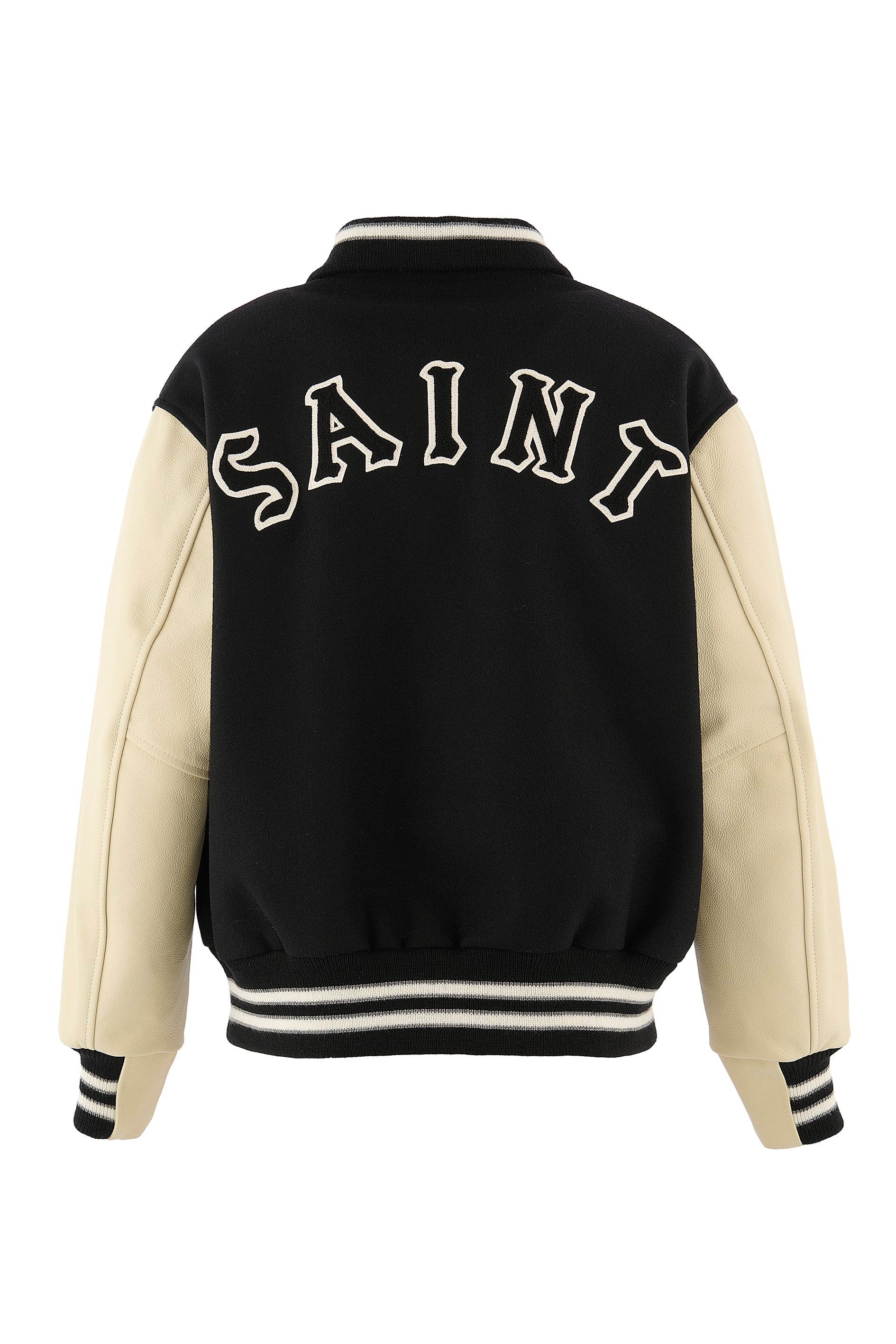 GB_VARSITY JKT/SARED HEART / BLK/WHT
