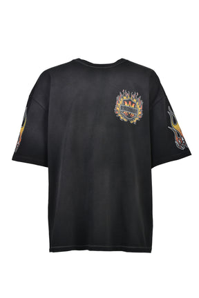 MA FLAMES OS TEE / BLK