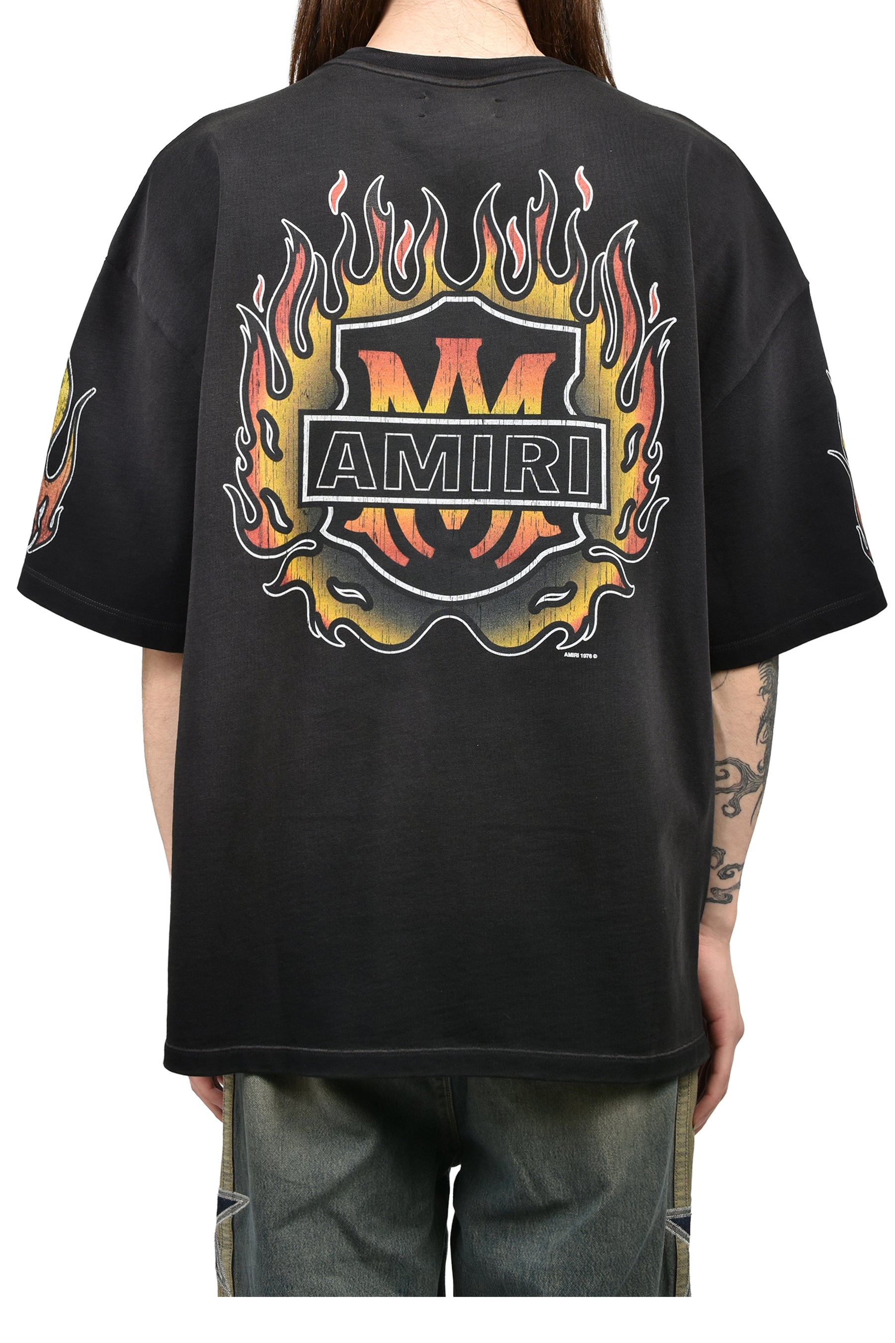MA FLAMES OS TEE / BLK