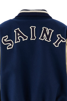 GB_VARSITY JKT/SARED HEART / NVY/WHT