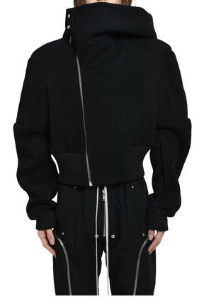 CROPPED HOODED FLIGHT / BLACK