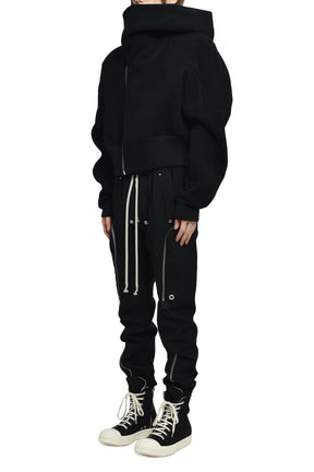 CROPPED HOODED FLIGHT / BLACK
